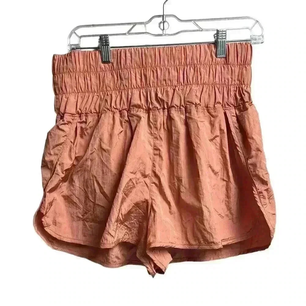 Free People Movement Brushed Apricot The Way Home Shorts Built in Briefs Small
